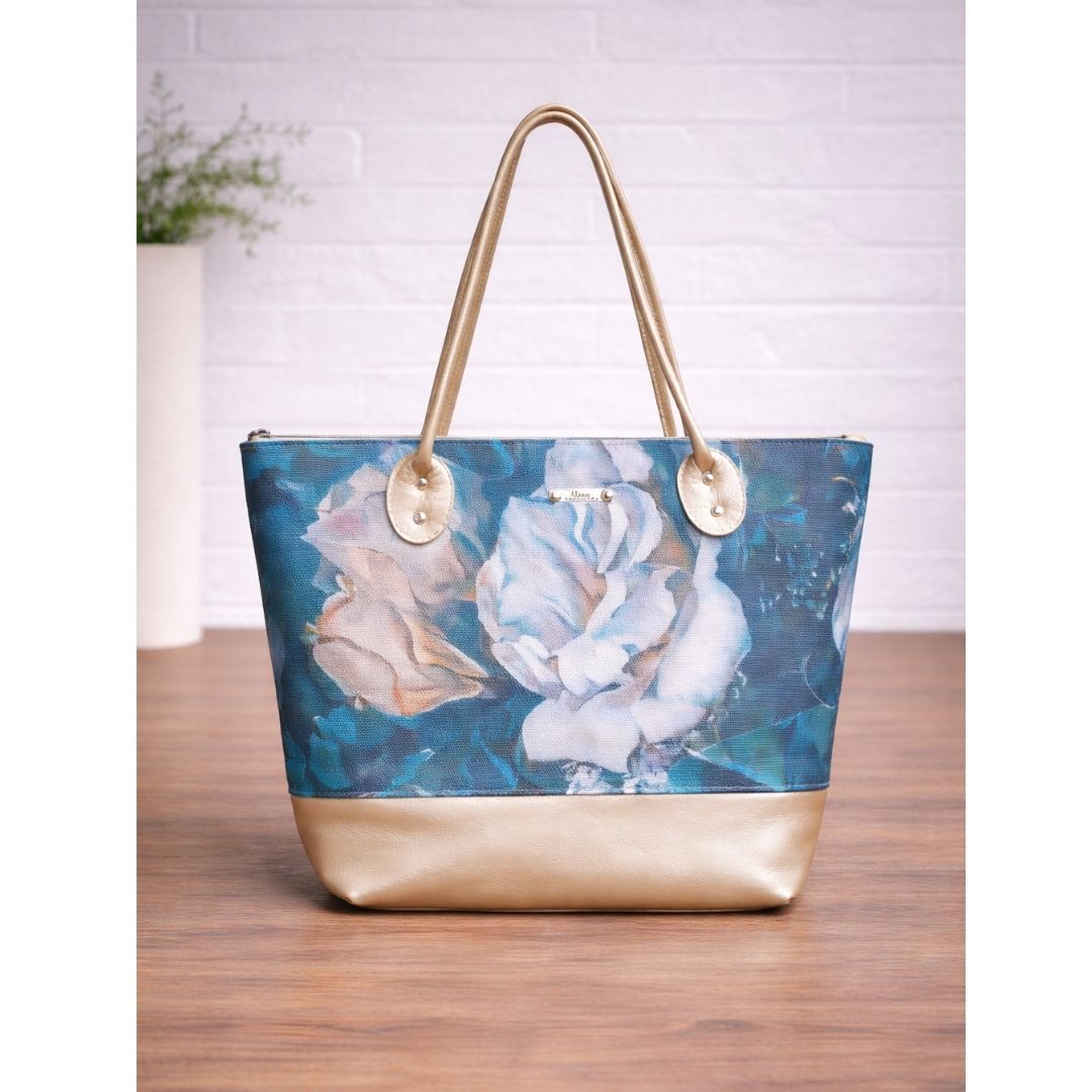 Floral Tote - Gold