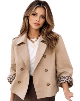 Loose Fit Leopard Lined Jacket