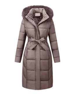 Faux Fur Lined Hooded Puffer Coat