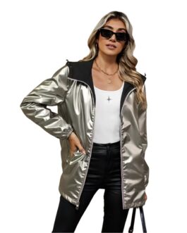 Double-Sided Reversible Windproof Hooded Jacket