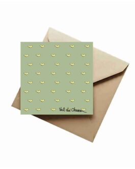 Large greeting card with envelope ~ Yellow Hearts
