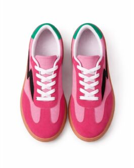 Pink & Green Sneakers