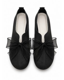 Chiffon Bow Detail Slip-On Shoe