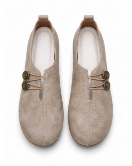 Doublie Tie Button Slip-On Shoe