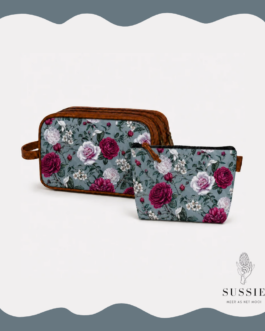Ladies Premium Leather Bag & Cosmetic Bag Combo