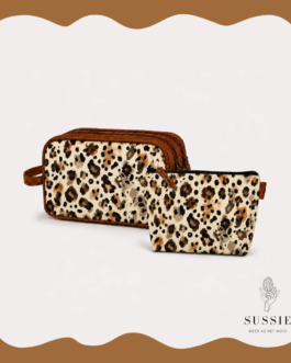 Ladies Premium Leather Bag & Cosmetic Bag Combo