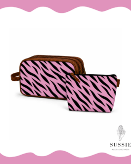 Ladies Premium Leather Bag & Cosmetic Bag Combo