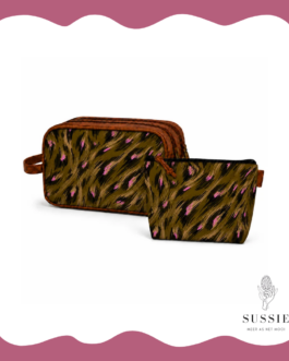 Ladies Premium Leather Bag & Cosmetic Bag Combo