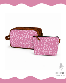 Ladies Premium Leather Bag & Cosmetic Bag Combo