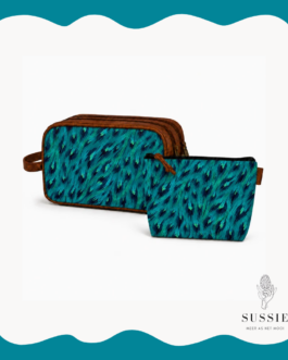 Ladies Premium Leather Bag & Cosmetic Bag Combo