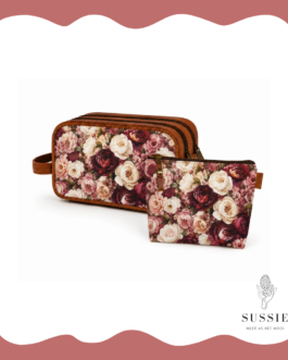 Ladies Premium Leather Bag & Cosmetic Bag Combo