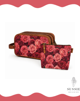 Ladies Premium Leather Bag & Cosmetic Bag Combo