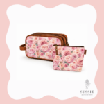Ladies Premium Leather Bag & Cosmetic Bag Combo