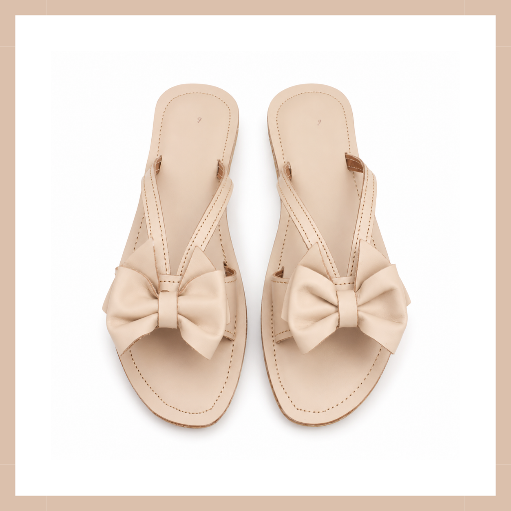 Bow Detail Sandal ~ Beige