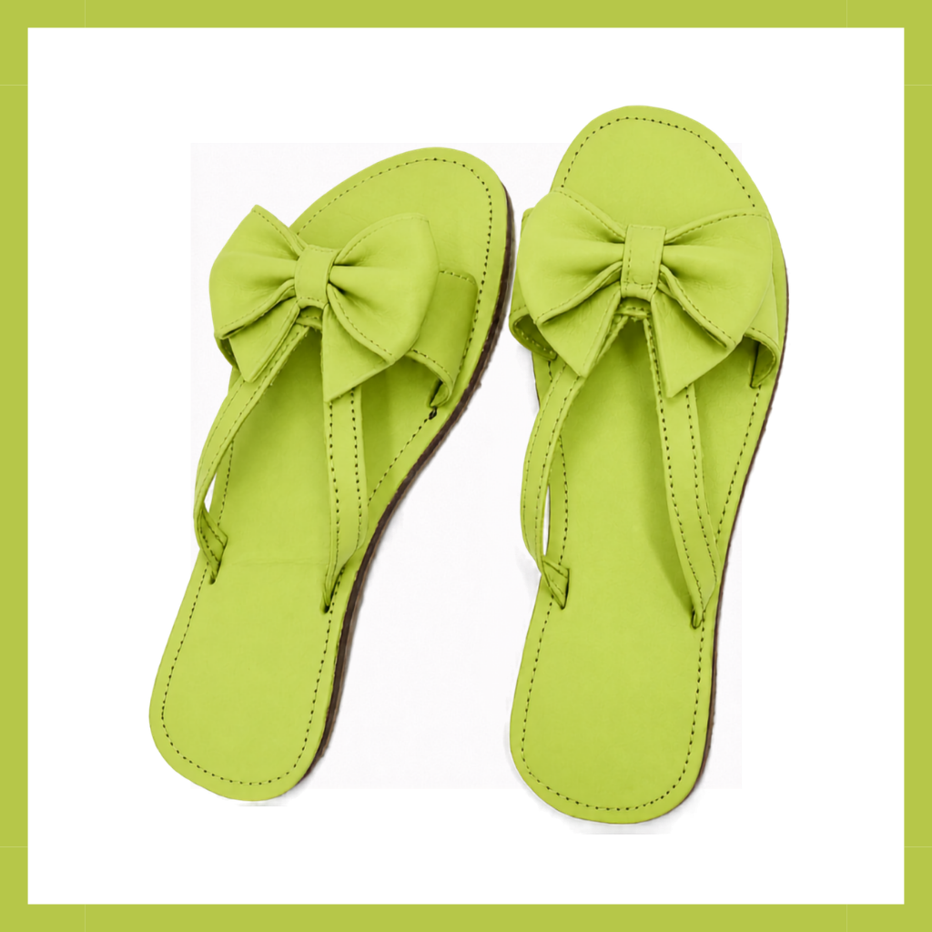 Bow Detail Sandal ~ Lime