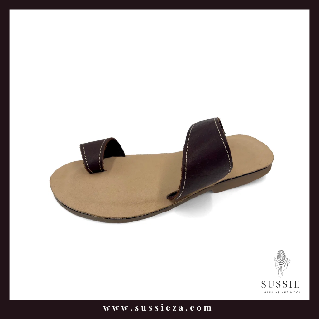 Leather Slip On Sandals - Image 3