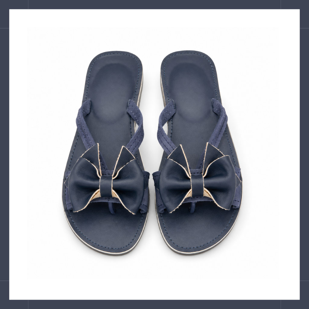 Bow Detail Sandal ~ Navy