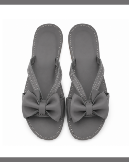 Bow Detail Sandal ~ Nubuck Grey