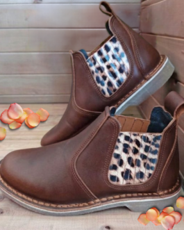 Leopard Print Chelsea Boots